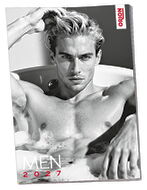 Pin-up-kalender "Men 2027" i sort-hvid og i stort format