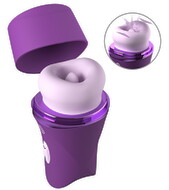 Tungevibrator "Lush Kiss Plush“ med sugende silikonelæber