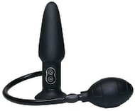 True Black Vibrating Anal Plug