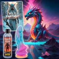Fantasy-sæt "Beasty Box" med dildo, kalender og kunstig sæd