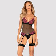 Top plus streng "Rosenty" med rosafarvet blonde