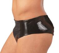 Slip ud af latex med analdildo