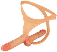 Strap-on-string med udvendig og indvendig dildo