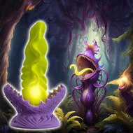 Dildo "Passionate Plant" med LED-belysning i 10 tilstande