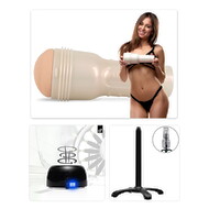 Hovedbillede af Fleshlight – Ready for More-sæt med onani-legetøj „Riley Reid“, varmestav og tørreapparat