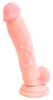 Naturdildo Medical Silicone Dildo, 18 cm, med sugekop