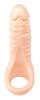 Penis-testikelring Double Fucker med fleksibel naturdildo