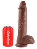 Dildo ”King Cock 10 Zoll Balls”, 27 cm, med testikel