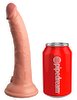 7“ Vibrating + Dual Density Silicone Cock with Remote