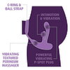 Analvibrator "Ass-Gasm IntiMotion“ med fjernbetjening