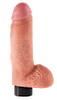 Naturvibrator „Vibrating Cock with Balls“ med sugekop, som kan skrues af