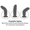 Naturvibrator „Vibrating Cock with Balls“ med sugekop, som kan skrues af