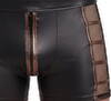 Pants i wetlook med mesh-indsatser