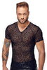 Shirt i fin powernet med leo velour fløjlsprint