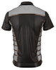 Shirt i wetlook med mesh-indsatser