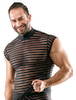i et transparent stribet look