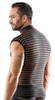 i et transparent stribet look