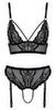 Bralette plus ouvert trusser i et fint miks af blonder og powernet