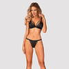 Bh plus streng "Eloissa" i satin med blonder