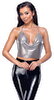 Metallic top med vandfaldsudskæring