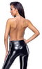 Metallic top med vandfaldsudskæring