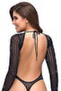 Body i et blændende sølvfarvet lurex-stribe-look
