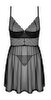 Babydoll plus string "Chemeris", transparent med effektfulde blonder