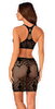 Top plus nederdel i et unikt mesh-look