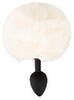 Analplug "fluffy tail size S" med kunstig pels-pompon