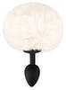 Analplug "fluffy tail size S" med kunstig pels-pompon