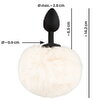 Analplug "fluffy tail size S" med kunstig pels-pompon