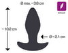 Butt Plug "Metallic" lavet af silikone