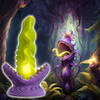 Dildo "Passionate Plant" med LED-belysning i 10 tilstande