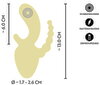Minivibrator med klitoris- og anus-stimulator