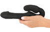 Strapless Strap-on "Thrusting Double Teaser RC" med stødfunktion