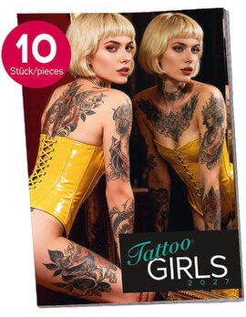 Hovedbillede af Pin-up-kalender „Tattoo-Girls 2027“ i stort format