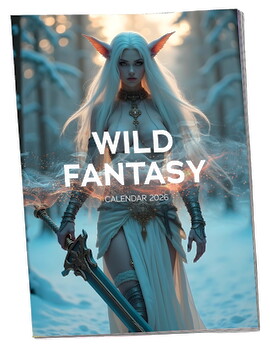 Hovedbillede af Pin-up kalender "Creatures 2026" i farver og i stort format