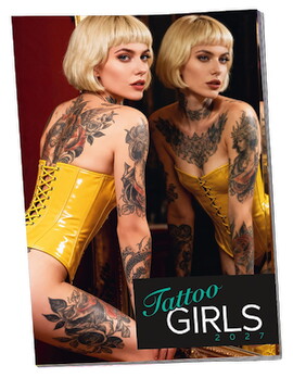 Hovedbillede af Pin-up-kalender „Tattoo-Girls 2027“ i stort format