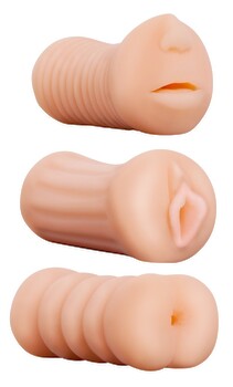 3-delt Masturbatorset ”XXX To-Go Threesome” oralt, vaginalt, analt
