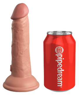 6“ Vibrating + Dual Density Silicone Cock