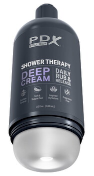 Masturbator "Shower Therapy Deep Cream" med aftagelig sugekop