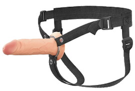 Hovedbillede af Penishylster "Hollow Silicone Strap-on” med harness
