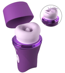 Hovedbillede af Tungevibrator "Lush Kiss Plush“ med sugende silikonelæber
