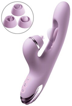 Hovedbillede af Rabbit vibrator "G-Touch Pulse Pro“ inklusive 3 klitorishoveder