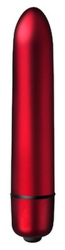 Hovedbillede af Vibrobullet "Scarlet Velvet" med 10 vibrationsmodi og mat look.