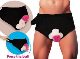 Hovedbillede af Gag-trusser med bevægelig plyspenis