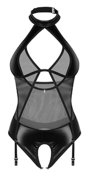 Hovedbillede af Bundløs body "Dominna" med strømpebånd