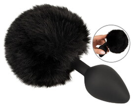 Hovedbillede af Anal plug „fluffy tail size M“ med pompon af imiteret pels