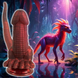 Hovedbillede af Dobbeltdildo "Panthera Double" med sugekop