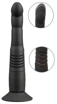 Stødvibrator „G and P-Spot“ med aftagelig sugebase